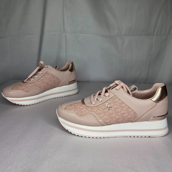 NWT Michael Kors Women's Raina Trainer Running Sneakers - Ballet Pink - Picture 1 of 7